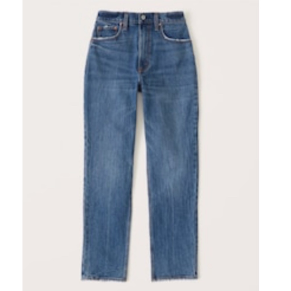 Abercrombie Women's Curve Love 90s Ultra High Rise Straight Jeans - 26